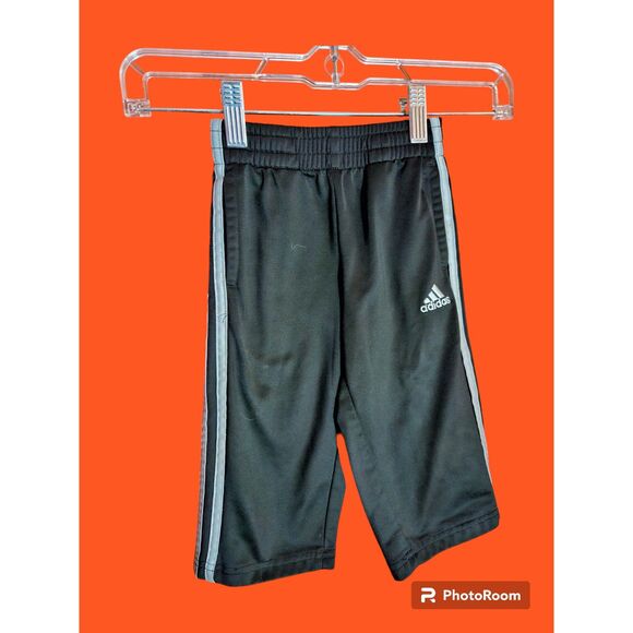 Adidas Black Track Pants Size 2T (X16) - Picture 1 of 2